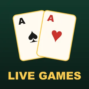 Viva96 live games tile with two aces on a green background